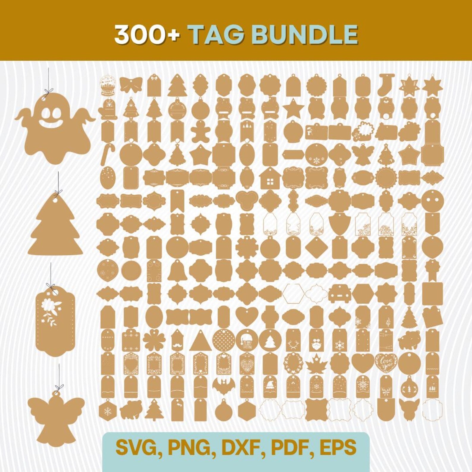 300+ Tag Bundle (svg, png, dxf, pdf, eps)