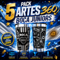 PACK 5 DISEÑOS 360 BOCA JUNIORS