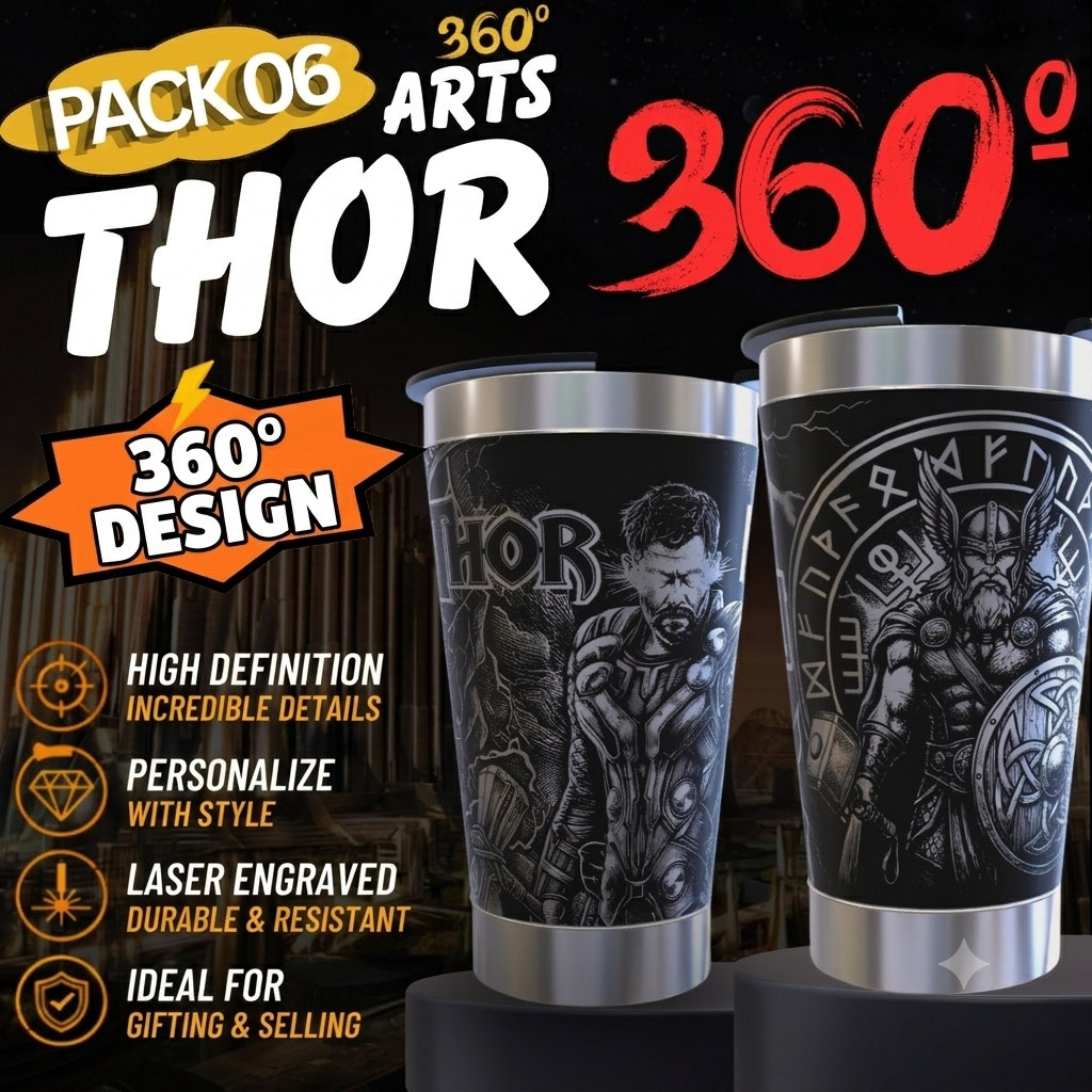 Pack 6 360º designs THOR