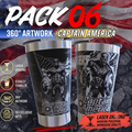 Exclusive Pack 6 360º designs Captain America